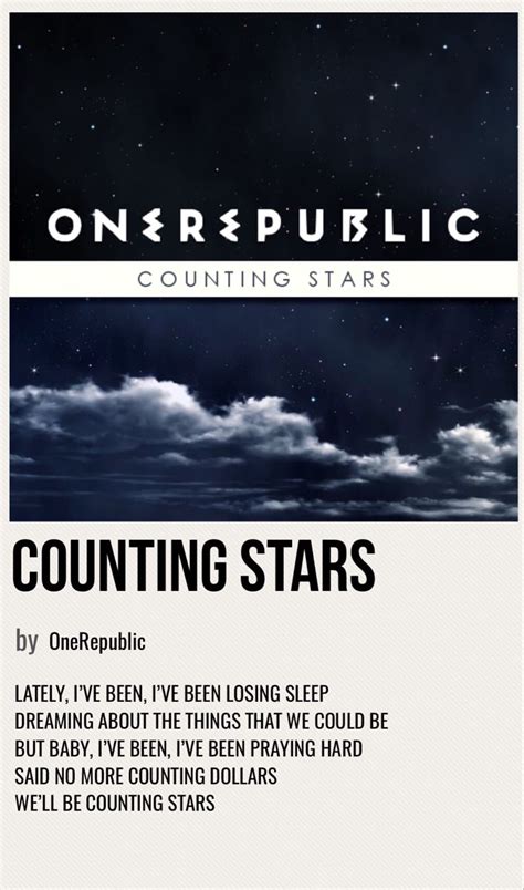 counting stars song lyrics|More.